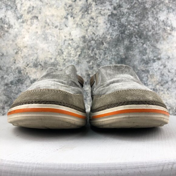 Skechers Men's Size 13 Landen Steller Grey Leather Textile Slip On Loafers 64355 - Picture 2 of 13